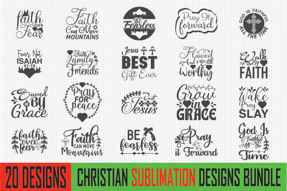 Christian Sublimation Designs Bundle – Graphics & Crafts for Faith-Filled Makers
