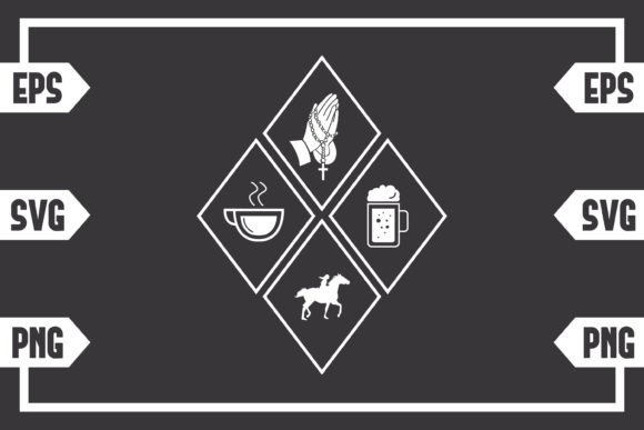 Coffee Jesus Beer Female Riding Horse Graphics & Crafts