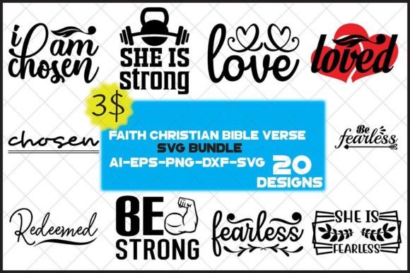 Faith Christian Bible Verse SVG Bundle
