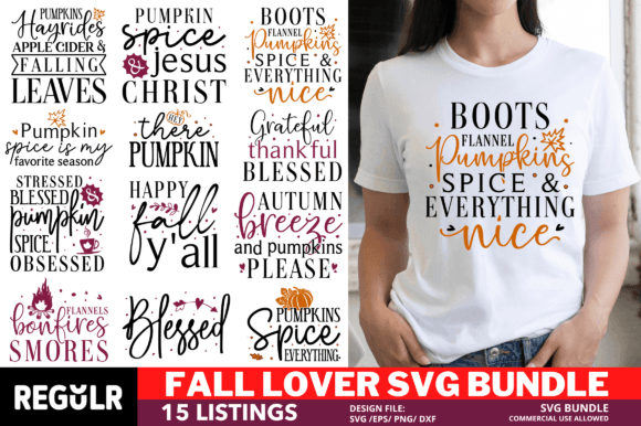 Fall Lovers Svg Bundle: Graphics & Crafts