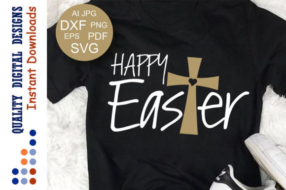 Happy Easter Christian Shirt Cross Png: Graphics for Crafts