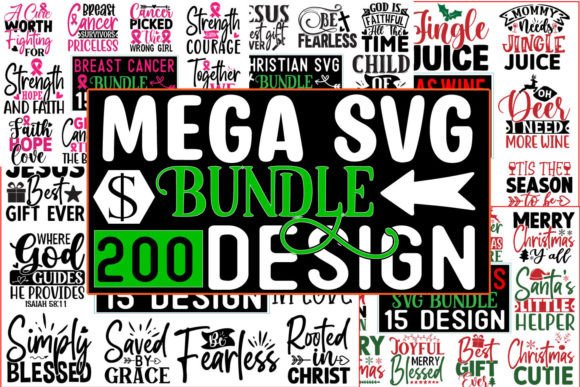 Mega SVG Bundle 200 Design: Graphics for Crafts and Handmade Business