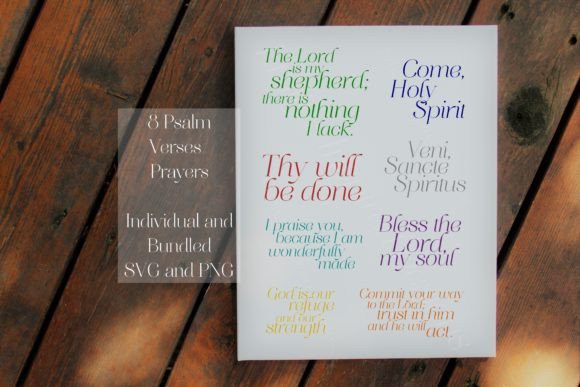 Psalm Verses and Prayers Graphics for Crafts
